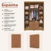 Guarda Roupa Compacto Roupeiro Vers&aacute;til 4 Portas 3 Gavetas Nature Camarim