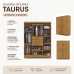 Guarda Roupa Compacto 6 Portas 3 Gavetas Roupeiro Arm&aacute;rio Nature