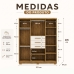 Guarda Roupa Compacto 6 Portas 3 Gavetas Roupeiro Arm&aacute;rio Nature Champanhe