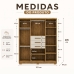 Guarda Roupa Compacto 6 Portas 3 Gavetas Roupeiro Arm&aacute;rio Nature Fendi