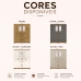 Guarda Roupa Compacto 6 Portas 3 Gavetas Espelho Roupeiro Nature Champanhe