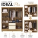 Guarda Roupa Casal 6 Portas 2 Gavetas Roupeiro Quarto Nature Brisa Champanhe