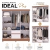 Guarda Roupa Casal 6 Portas 2 Gav Espelho Roupeiro Quarto Branco Camarim