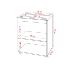 Balcão para Cooktop 4 Bocas Lívia com Nichos para Forno e Micro-ondas Branco Mobília Decor