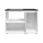 Balc&atilde;o para Cooktop 4 Bocas Susy com Nicho para Micro-ondas Branco Mob&iacute;lia Decor