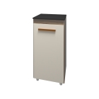 Armário Multiuso Zoe 1 Porta Compacto para Cozinha e Área de Serviço Savana e Off White Mobília Decor